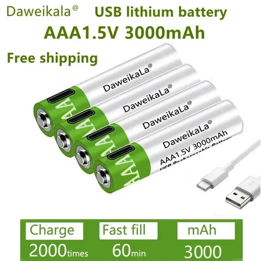 PowerGo USB Rechargeable AAA Batteries