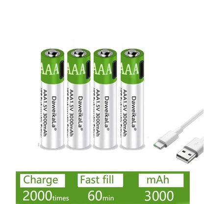 PowerGo USB Rechargeable AAA Batteries